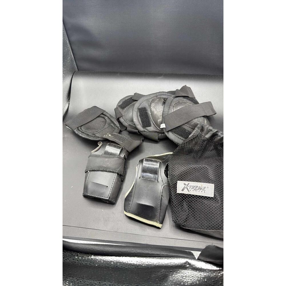X-Treme Limits Adult Knee Elbow Wrist Pads Protective Gear Set Black 203